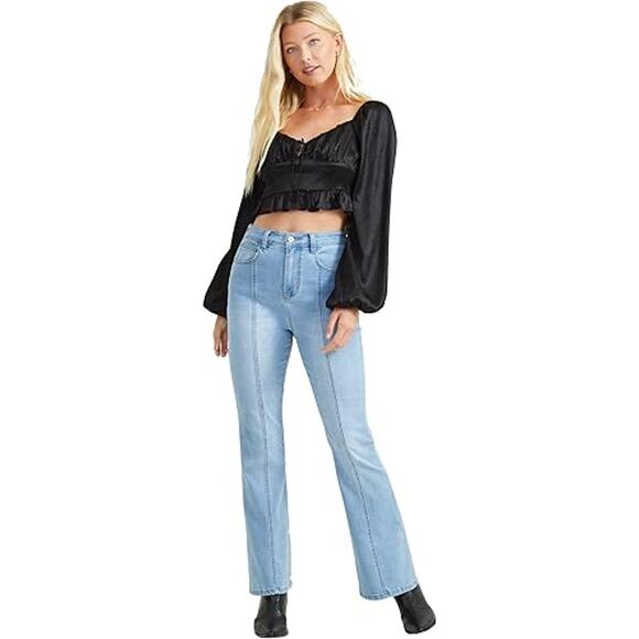 Altr'd State Jeans Bootcut‎ Flared Leg Stretch Pockets Denim Blue Womens Size 28 - Picture 1 of 12